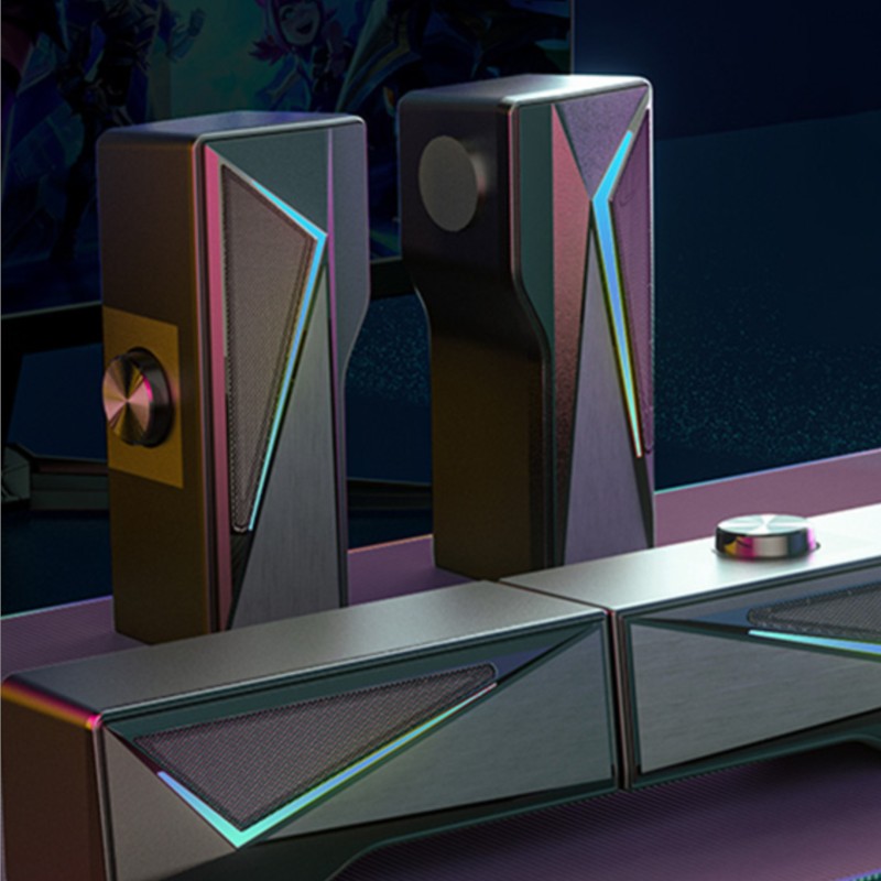 2x2.5W 컴퓨터 스피커 RGB 라이트 게임 사운드바 - Rgb Computer Soundbar For Pc 리뷰 및 가격
