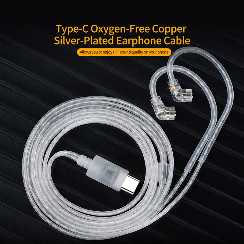 KZ 이어폰 케이블 OFC 은도금 업그레이드 케이블 와 - Type C Wired Earphones With Mic 리뷰 및 가격