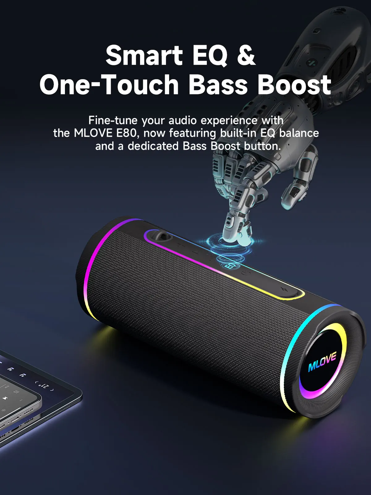 MLOVE E80 휴대용 블루투스 스피커 – 강력한 듀 - Portable Bluetooth Speaker Waterproof Ipx7 리뷰 및 가격
