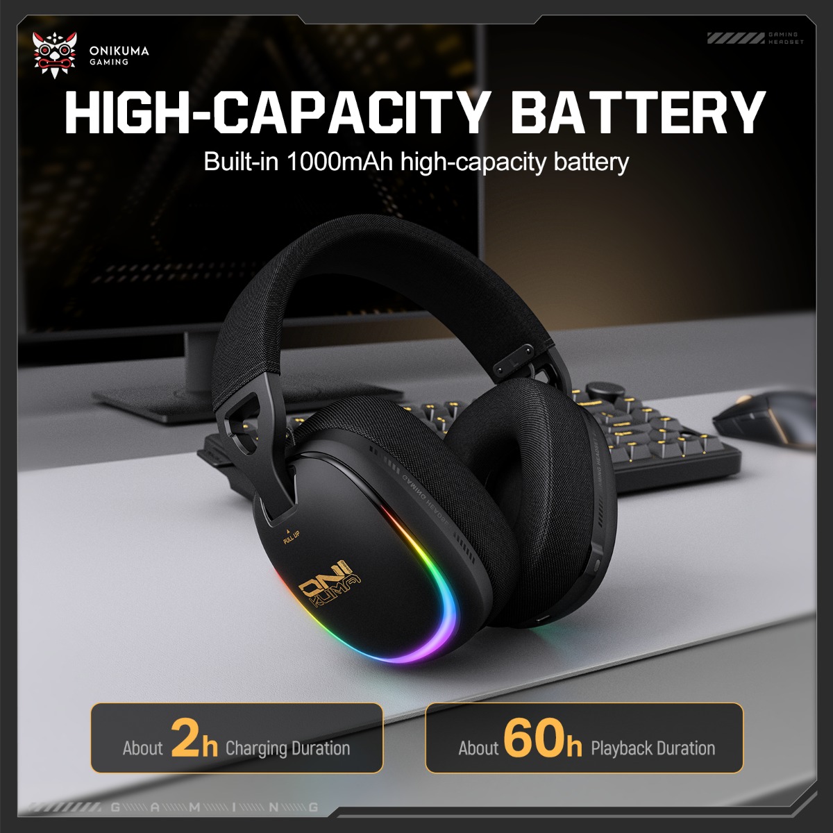 ONIKUMA GT805 게이밍 헤드셋 무선 2.4GH - Gaming Headset With Mic Rgb 리뷰 및 가격