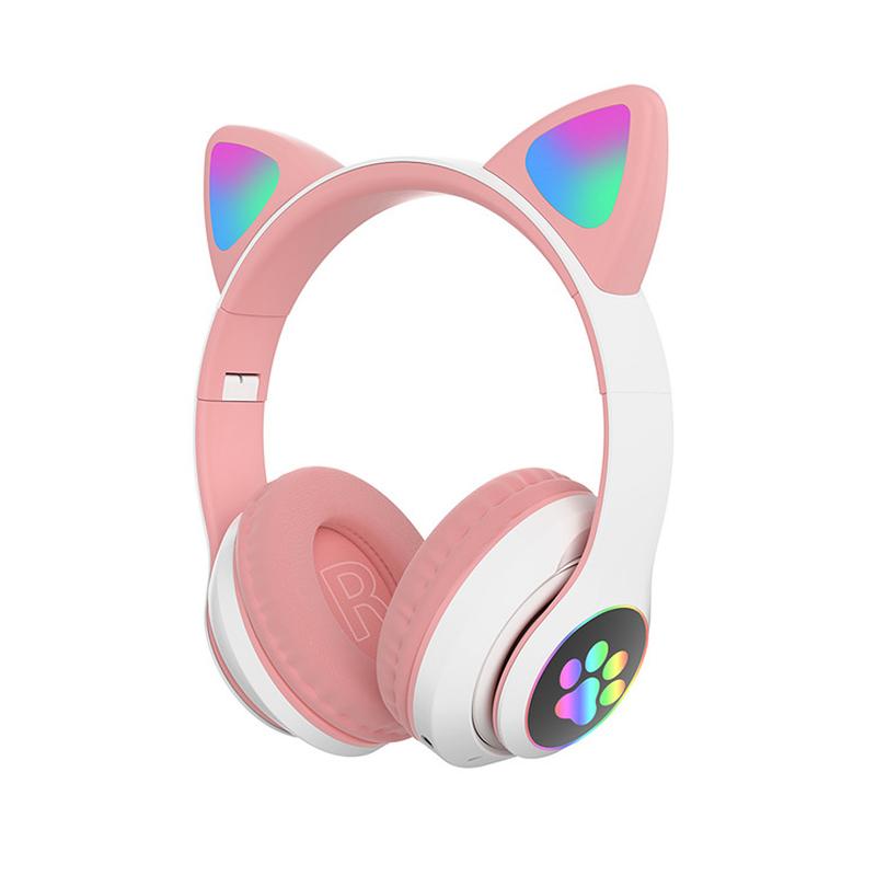 귀여운 고양이 귀 헤드폰 블루투스 무선 게임용 헤드셋, - Cat Ear Bluetooth Headset Led 리뷰 및 가격