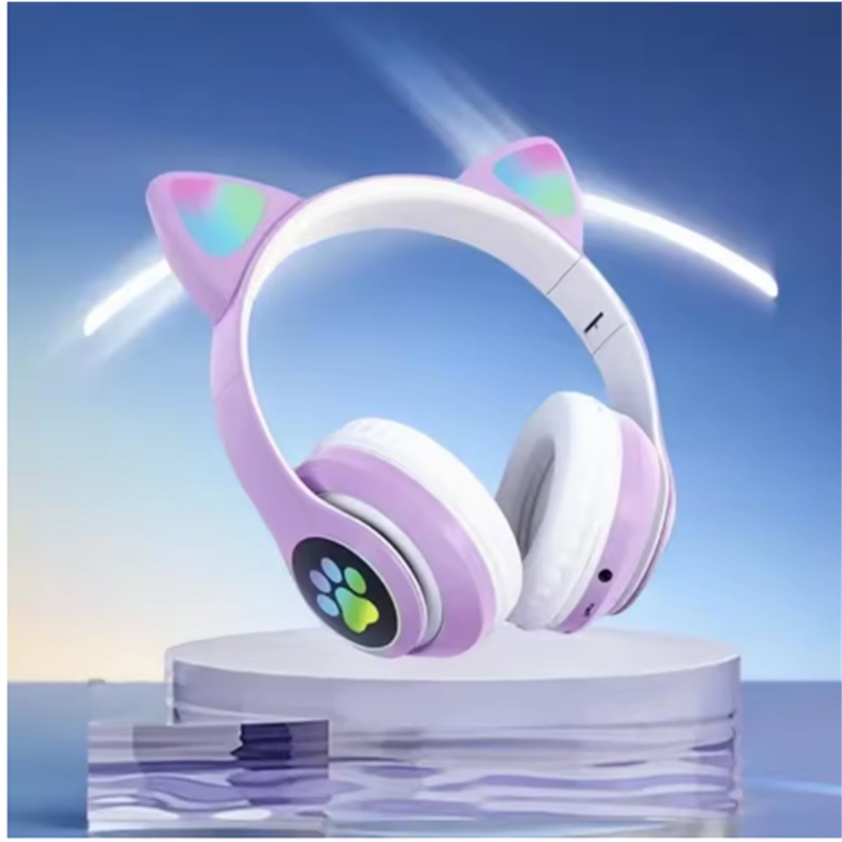 DT90 새로운 귀여운 고양이 귀 블루투스 호환 헤드셋 - Cat Ear Bluetooth Headset Led 리뷰 및 가격
