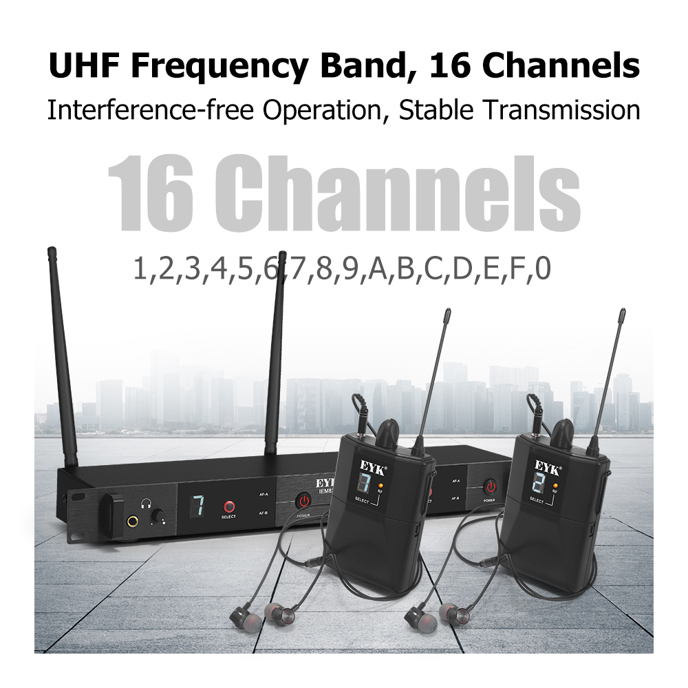 EYK IEM82 UHF 무선 이어 모니터 시스템 듀얼 - In Ear Monitors For Singers 리뷰 및 가격