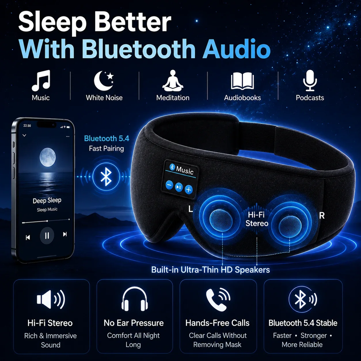 무선 수면 헤드폰 아이 마스크, 측면 수면자를 위한 마 - Sleep Mask Headphones Bluetooth 리뷰 및 가격