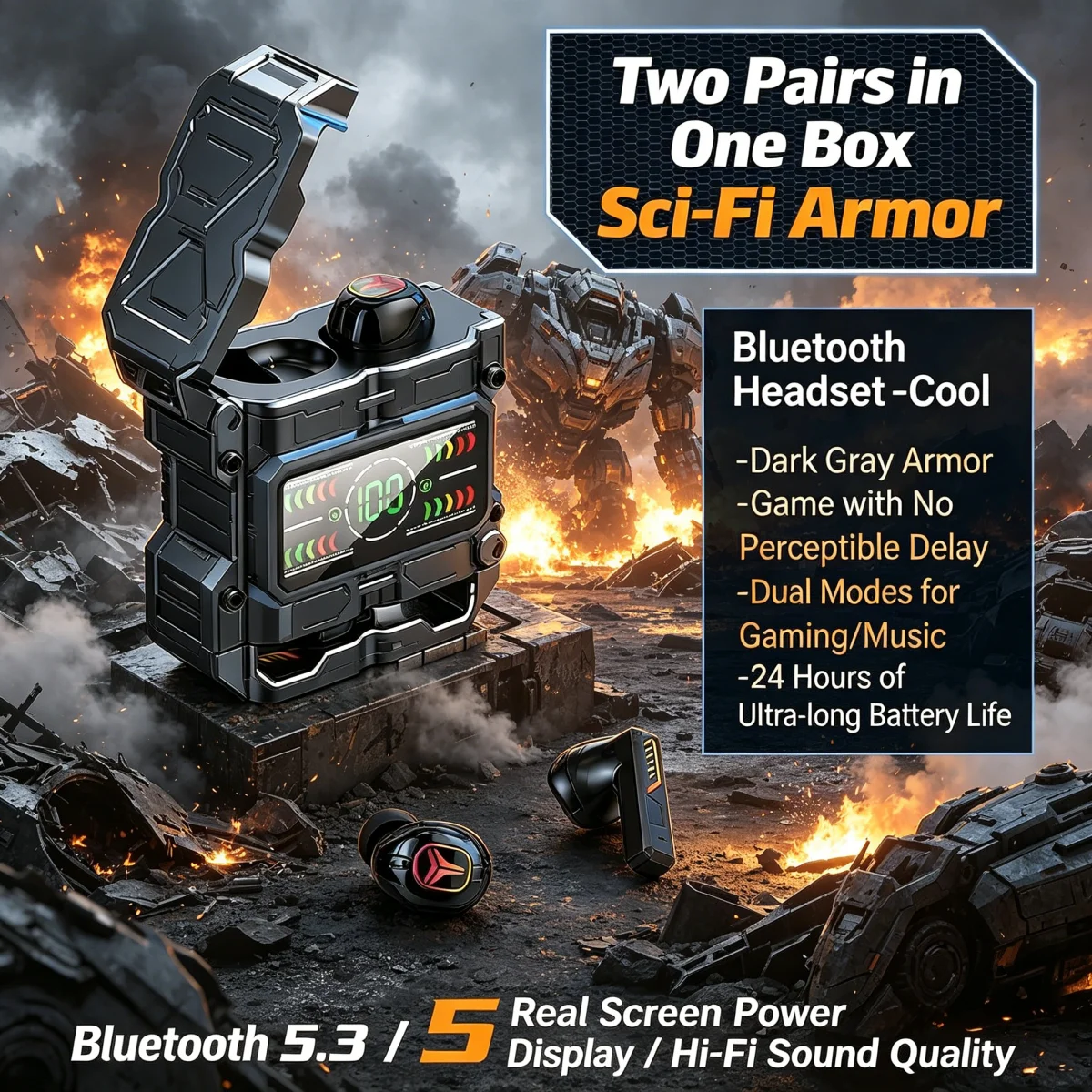 메카 TWS 블루투스 5.3 게이밍 이어버드, 독창적인 - Gaming Headset With Mic Rgb 리뷰 및 가격