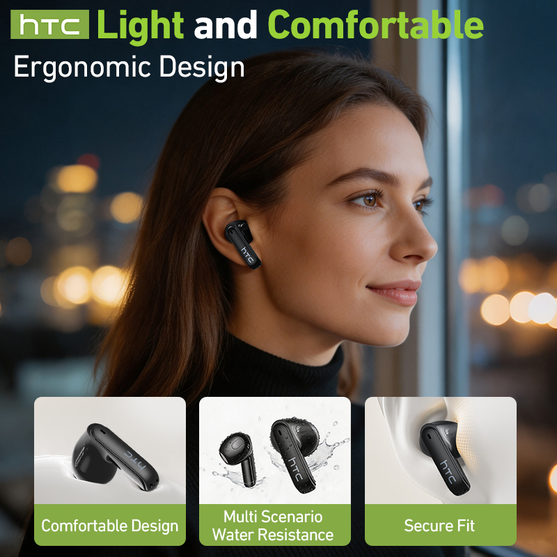 hTC 무선 게이밍 이어버드 LCD 스마트 스크린 실시 - Headphones 리뷰 및 가격
